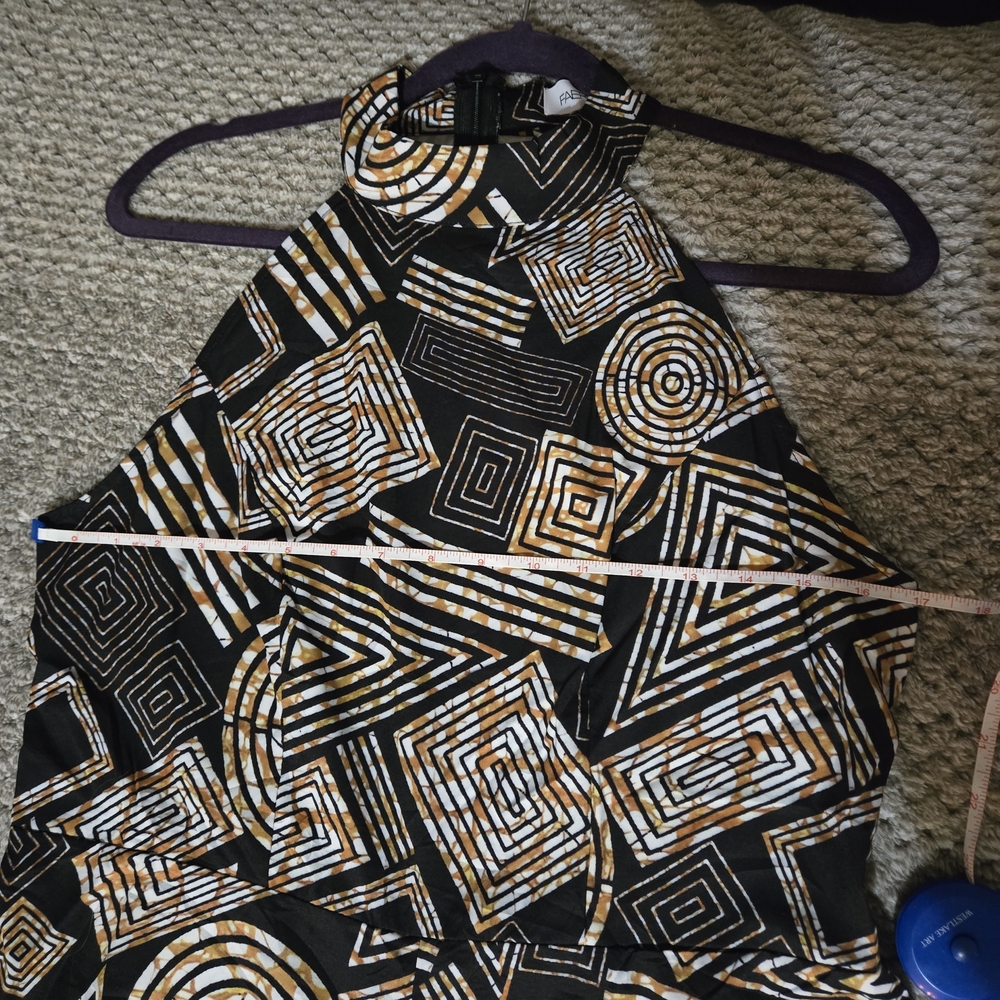 NWOT Geometric Patterned Wide Leg Jumpsuit